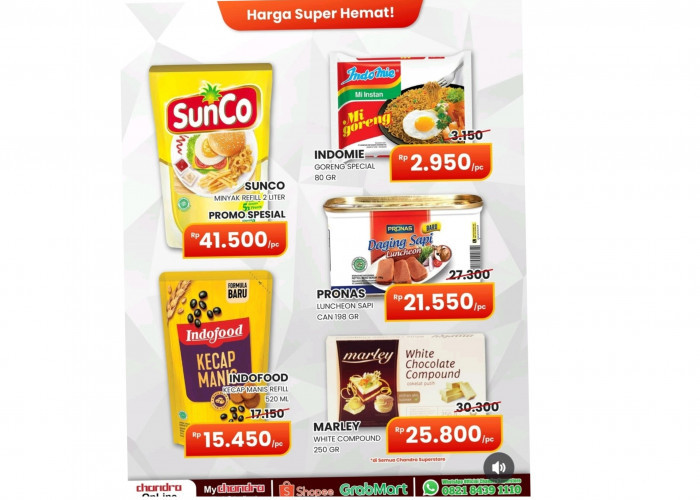 Chandra Superstore Tebar Promo ‘Harga Super Hemat’, Stok Sembako Hingga Camilan Jadi Lebih Murah