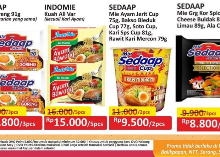 Penawaran Terakhir Promo Mie Instant Super Hemat di Alfamart, Cek Katalognya