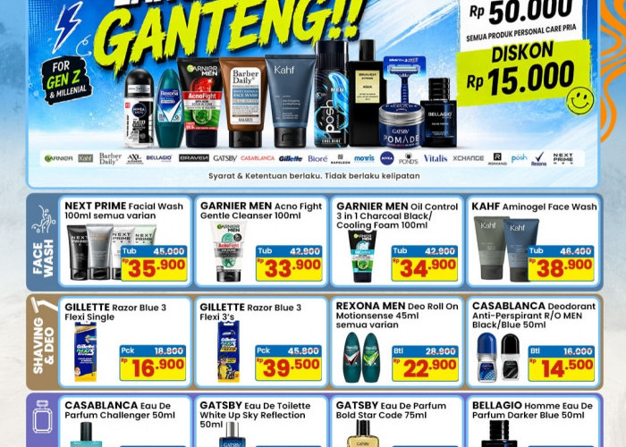 Promo Men's Fair Indomaret: Pangkas Harga Face Wash hingga Parfum Pria