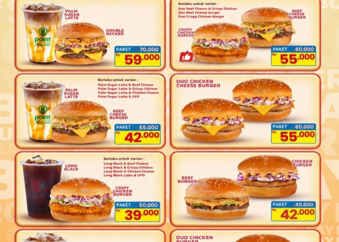 Promo Say Burger x Point Coffee di Indomaret, Diskon Paket Combo dan Duo Hingga 30 Persen