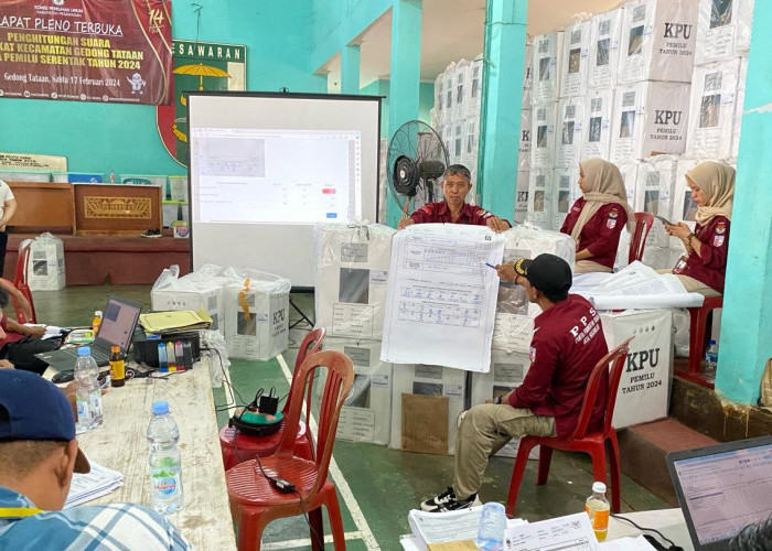 Satu Dari 11 Kecamatan di Pesawaran Baru Selesai Rampungkan Pleno Perhitungan Hasil Pemilu