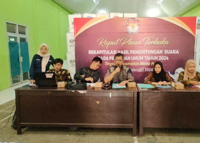 Rekap Hasil Penghitungan Suara Pemilu 2024 di PPK Kota Metro Lampung Mulai Hari Ini