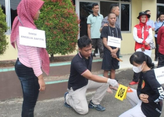 Tolak Ajakan Rujuk, Istri Siri di Pringsewu Ditusuk Suami hingga Tewas: Rekonstruksi Peragakan 17 Adegan