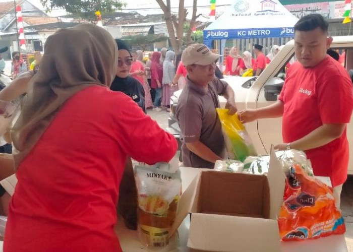 Semarak Ikuti HUT Kemerdekaan RI, Warga Metro Antusias Serbu Pangan Murah