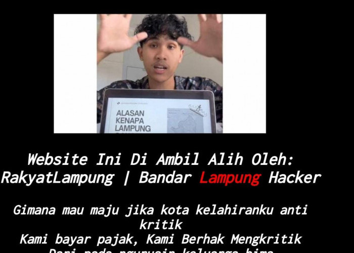 Waduh, Website Pemkot Bandar Lampung Diretas