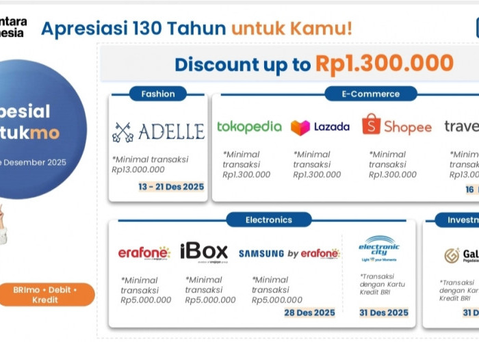 Yuk Manfaatkan Momen HUT BRI ke-130, Investasi Emas Galeri 24 Pegadaian Bisa Dapat Diskon hingga Rp1,3 Juta