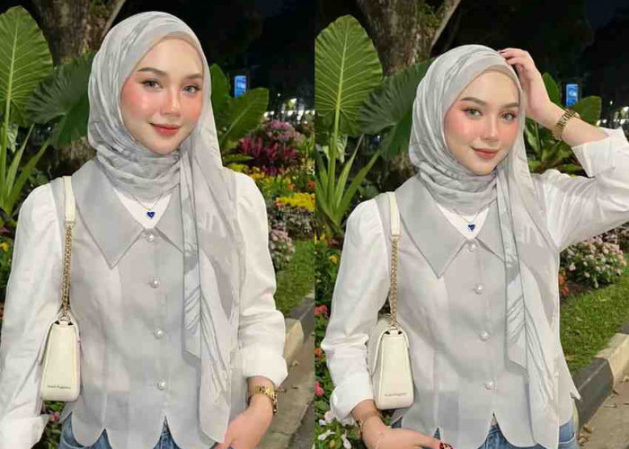 Bukan Selebgram! Potret Manis Wanita Berhijab di Taman Malam Ini Ternyata Hasil Prompt Gemini AI