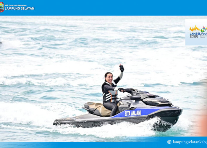 Sejarah Terukir! Zita Anjani Pimpin Jetski Pertama Lintas Merak-Bakauheni Buka Lamsel Fest 2025