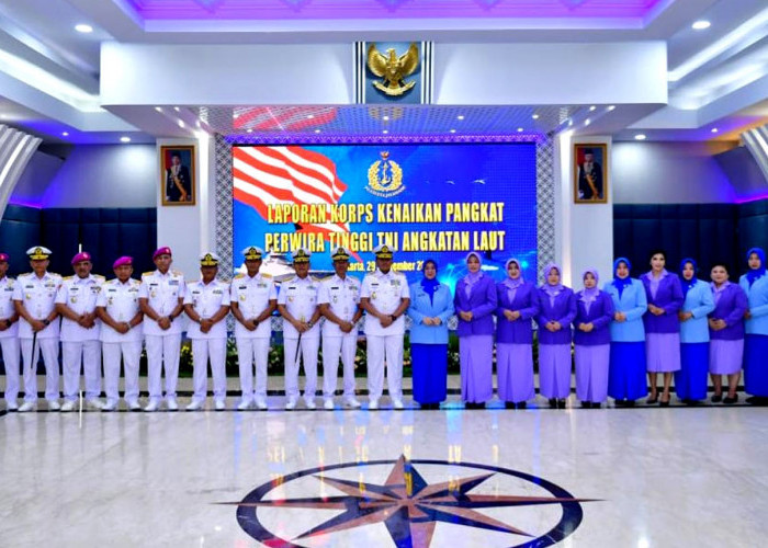 17 Perwira Tinggi TNI Angkatan Laut Naik Pangkat, Satu Jadi Jenderal Bintang Tiga