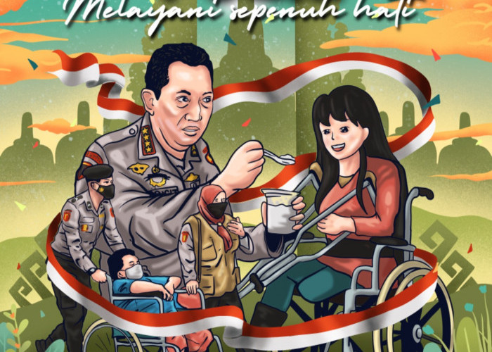 Tim Metro Mural Wakili Polda Lampung Dalam Police Art Festival 2022