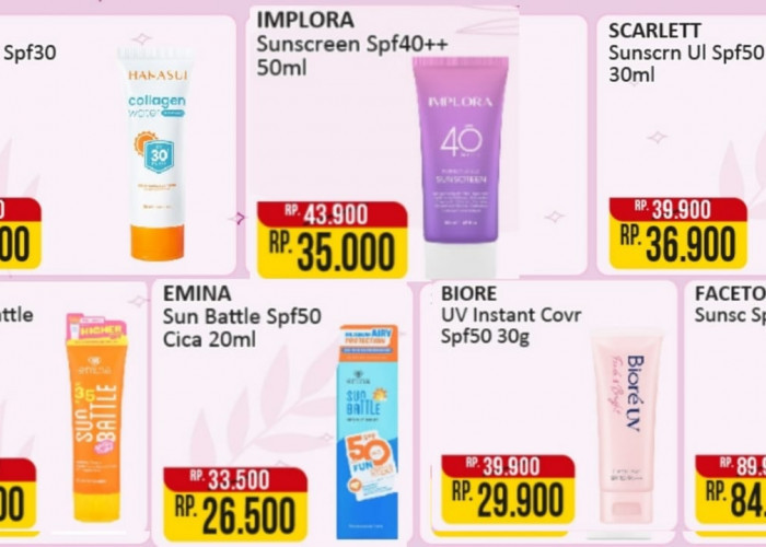 Jangan Lewatkan Promo Sunscreen Kualitas Terbaik di Alfamart Dengan Harga Termurah, Cek Produk Favoritmu!