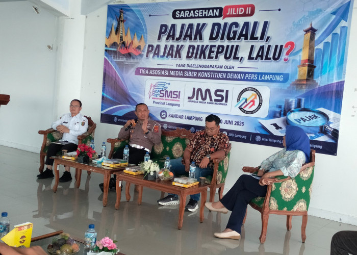 Sarasehan Jilid II SMSI-AMSI-JMSI Bedah Transparansi Pajak untuk Pembangunan Lampung