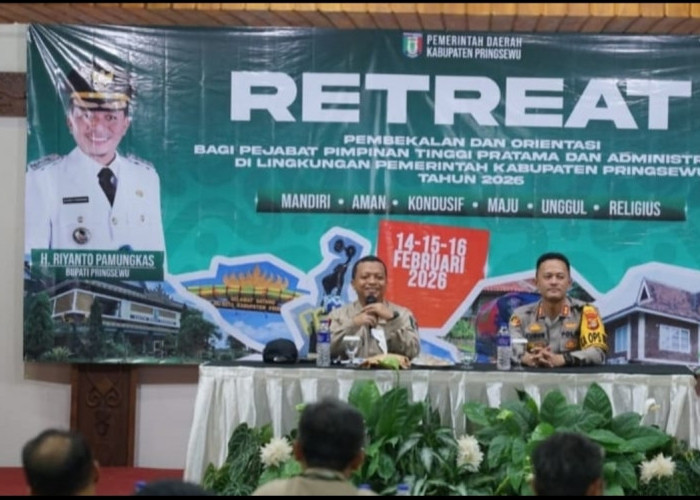 Bupati Pringsewu Buka Retreat Pembekalan Dan Orientasi Bagi Pejabat Pimpinan Tinggi Pratama Dan Administrator 