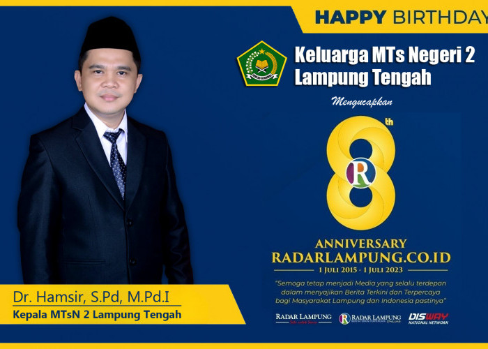 Dr Hamsir SPd MPdi: Selamat Milad ke 8 Radar Lampung Online