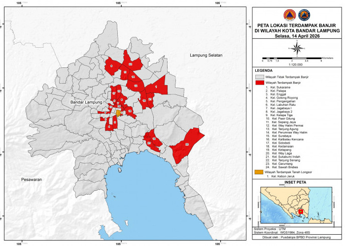 Bandar Lampung Dilanda Banjir, BPBD Ingatkan Potensi Gelombang Cuaca Ekstrem