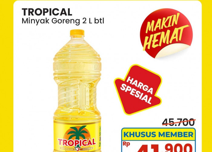 Tawaran Terbatas, Promo Khusus Member Indomaret Hadirkan Diskon Minyak Goreng Tropical 2 Liter