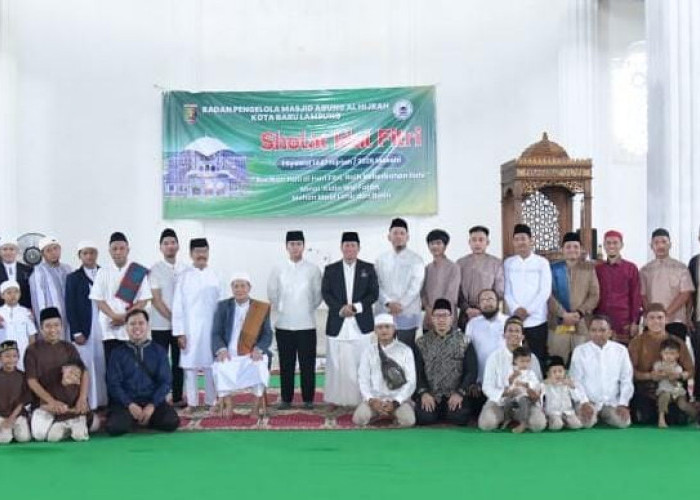 Sholat Id Perdana di Masjid Agung Al Hijrah Kota Baru Lampung Jadi Momen Bersejarah