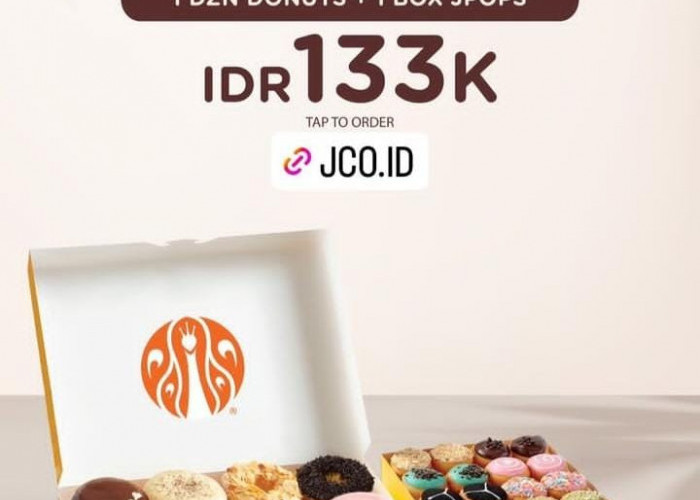Weekly Promotion JCO Indonesia Hingga 15 Januari 2023, 1 DZN Donuts Plus 1 Box Jpops Hanya Rp 133 Ribu