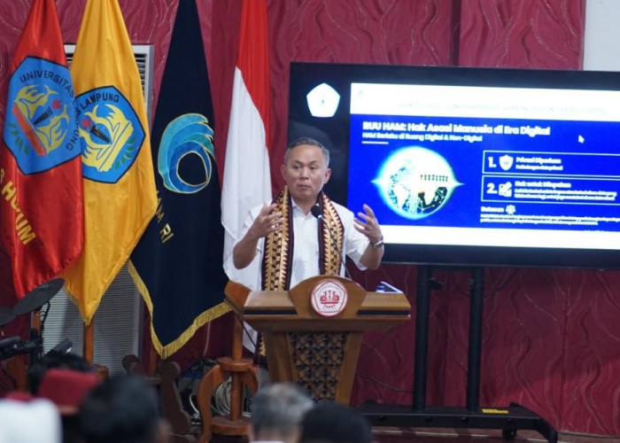 Wakil Menteri HAM RI Buka Uji Publik Revisi UU 39/1999 di Unila: Perkuat Perlindungan HAM Era Digital