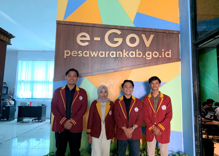 Mahasiswa Universitas Teknokrat Indonesia MSIB di Diskominfotiksan Pesawaran