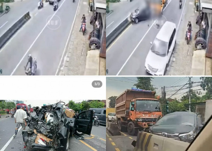 Kecelakaan Mobil vs Truk Fuso di Ungaran Semarang Terekam CCTV, Warganet: Sudah Jelas Mobil Lagi Berhenti