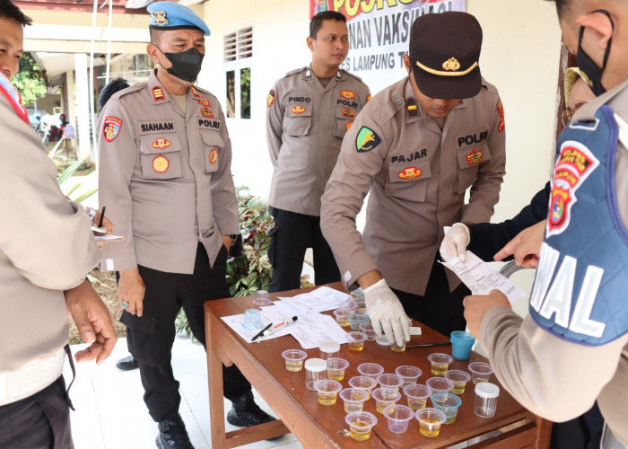 Hanya Berselang Dua Pekan, Polres Lampung Timur Kembali Tes Urine Personil, Bagaimana Hasilnya?  