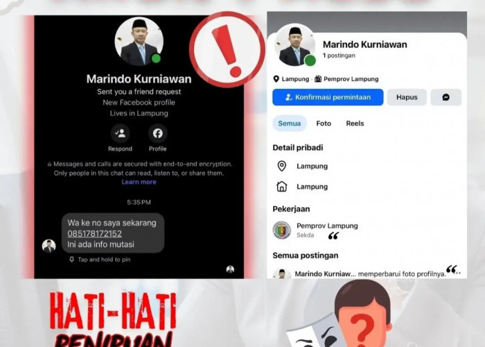 Waspada! Penipu Gunakan Nama dan Foto Sekda Lampung, ASN Diminta Jangan Terkecoh