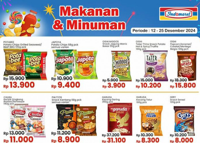 Serbu Promo Ngemil Murah Indomaret, Ada Diskon Snack Potato Rp 13 Ribu Super Hemat 