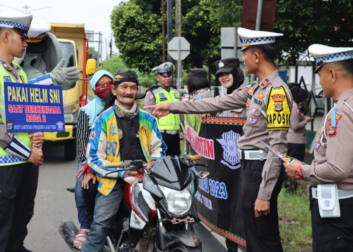 Ini Cara Polres Lampung Timur Ajak Masyarakat Sadar Lalu Lintas