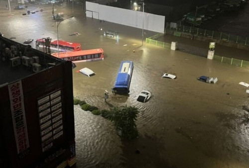 Cuaca Buruk Berujung Banjir Bandang Tenggelamkan Distrik Elit Gangnam dan Distrik Gwanak