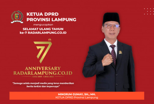 Ketua DPRD Lampung Mingrum Gumay Mengucapkan Selamat Ulang Tahun ke-7 Radarlampung.co.id