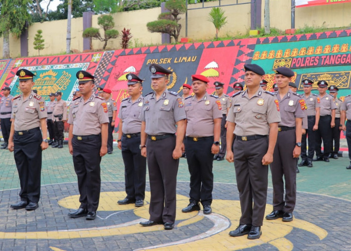 39 Personel Polres Tanggamus Lampung Naik Pangkat, Ada yang Pakai Baret Merah Polri 