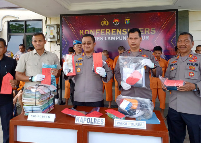 Ungkap Kasus C3, Polres Lampung Timur Tangkap 10 Bandit 