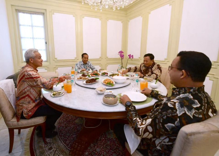 Intip Menu Makan Siang Jokowi Bareng Prabowo Subianto, Ganjar Pranowo dan Anies Baswedan, Apa Saja? 