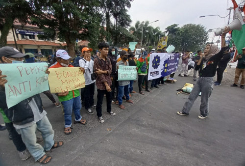 Mantan TKS DLH Geruduk Pemkot Bandar Lampung