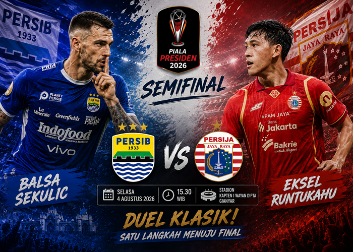 Prediksi Skor Persib vs Persija di Piala Presiden 2026, Maung Bandung Punya Modal Rekor Dominan