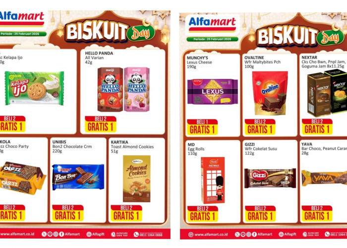 Hanya Hari Ini, Alfamart Gelar Promo 'Biskuit Day', Banjir Penawaran Beli 2 Gratis 1