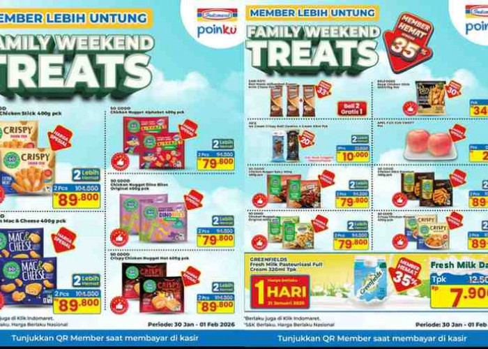 Family Weekend Treats Indomaret, Diskon Hingga 35 Persen! 