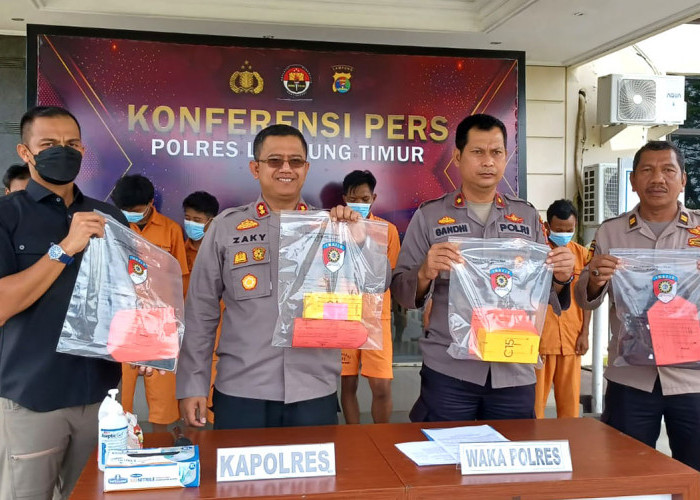Polres Lampung Timur Ungkap Lima Kasus C3, Tujuh Bandit Ditangkap 