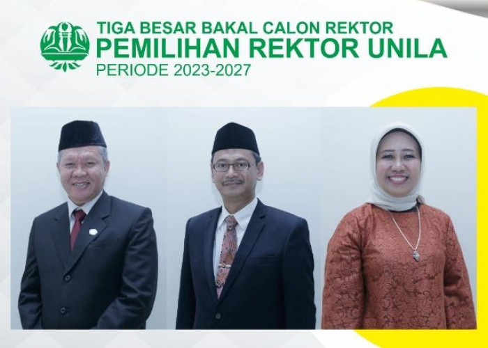 Tiga Nama Calon Rektor Universitas Lampung Ditetapkan, Tunggu Pemilihan Tahap II untuk Suara Menteri  