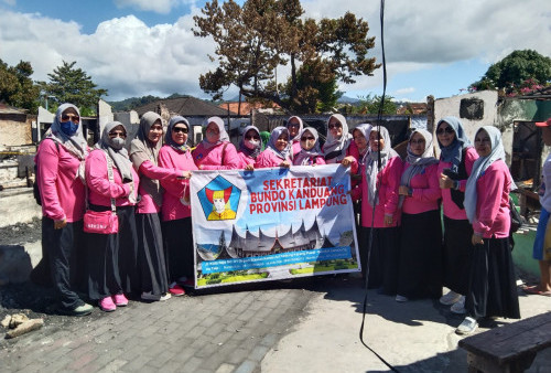 DPW Bundo Kanduang Provinsi Lampung Peduli Korban Kebakaran Kota Karang