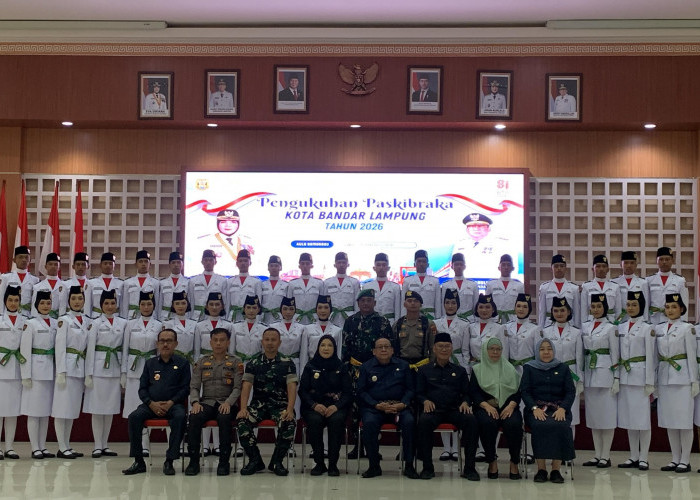 Paskibraka Bandar Lampung Dikukuhkan, Eva Dwiana Minta Jalankan Tugas dengan Baik