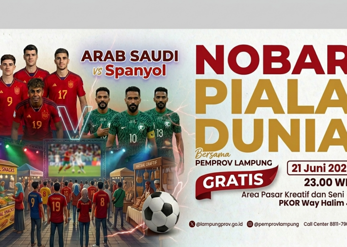 Yuk Nobar Piala Dunia 2026 di PKOR Way Halim, Pemprov Lampung Gelar hingga Final