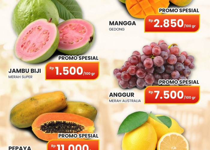 Update Harga Buah Segar di Chandra Superstore Lampung, Ada Promo Jambu Biji Merah hingga Anggur Australia