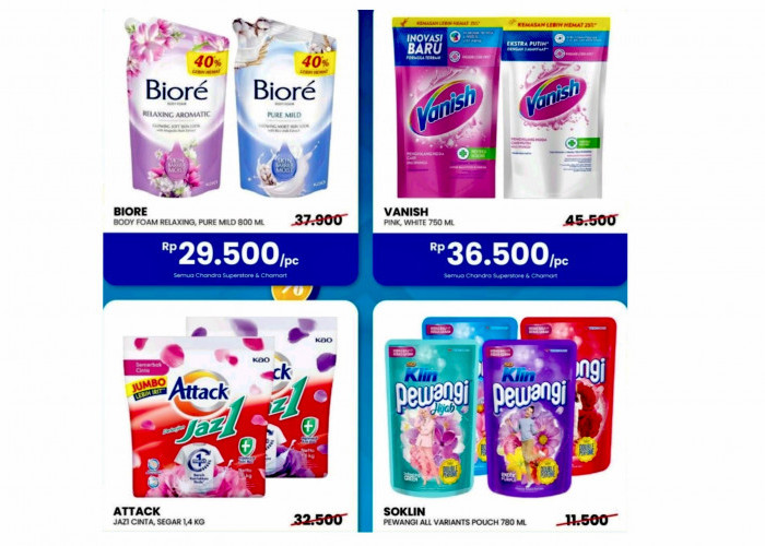 Hari Terakhir, Harga Super Hemat Bersama Chandra Superstore, Mulai Produk Home Care Hingga Bersih Maksimal