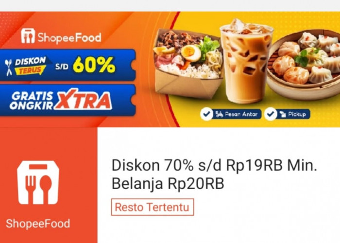 Cuma Berlaku Hari Ini! Klaim Sekarang Vouchernya, Dapatkan Diskon 70 Persen di ShopeeFood