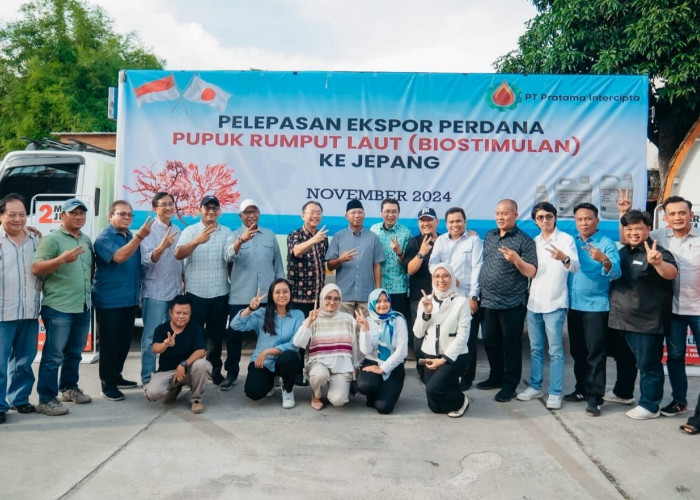 Pelepasan Ekspor Perdana Biostimulan ke Jepang, Mirza  Dorong Swasembada Pupuk untuk Petani Lampung