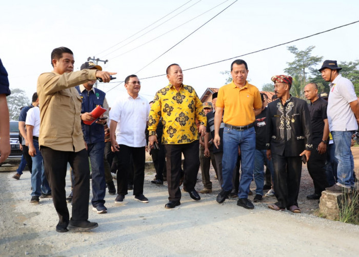 Tinjau Kemajuan Perbaikan Rehabilitasi Tiga Ruas Jalan, Ini Pesan Gubenur Lampung