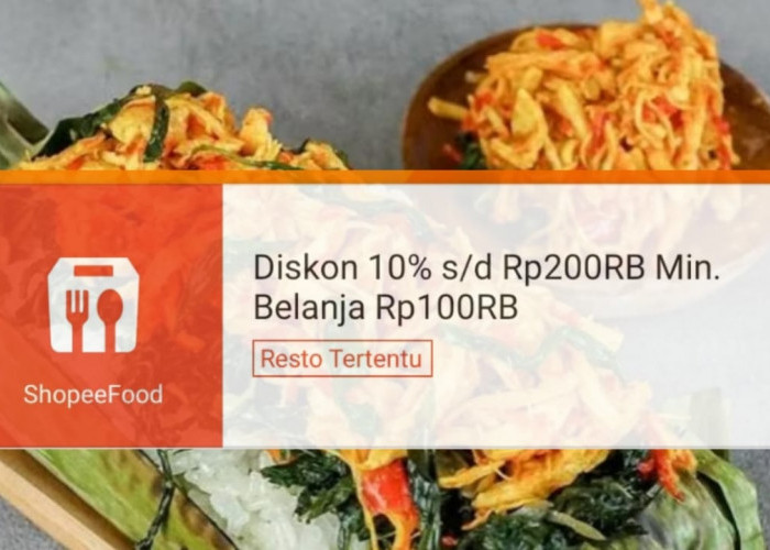 Minimal Belanja Rp100 Ribu, Dapatkan Diskon ShopeeFood Sampai Rp200 Ribu, Klaim Vouchernya!