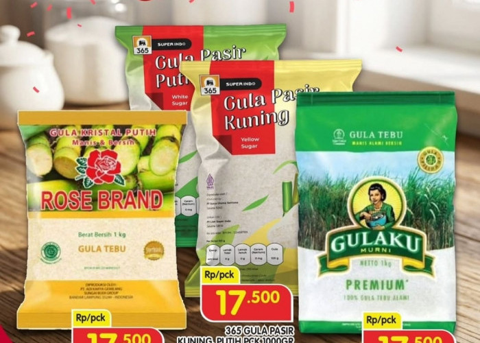 Promo Spesial Gajian di Super Indo, Gula Pasir 1 Kg Dibanderol Rp17.500